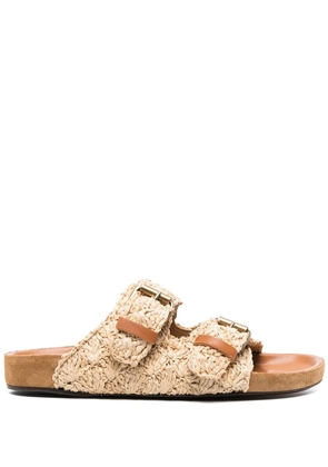 ISABEL MARANT Arizona double-buckle sandals - Neutrals