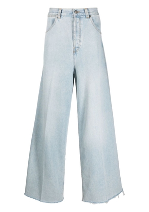 Gucci pressed-crease wide-leg jeans - Blue