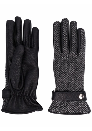 Maison Margiela herringbone-pattern gloves - Grey