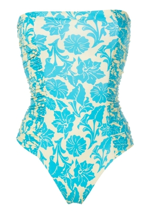 Clube Bossa floral-print detachable-strap swimsuit - Blue