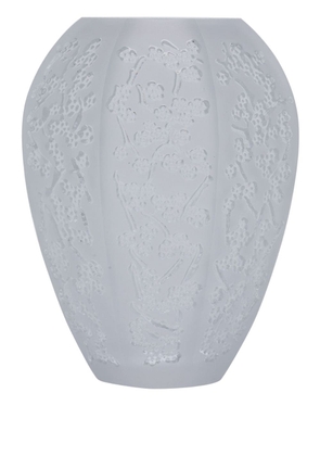 Lalique Sakura crystal vase - White