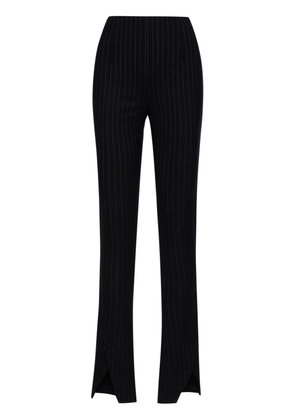 Oscar de la Renta vertical-stripe wool trousers - Blue