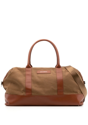 WANT Les Essentiels logo-patch cotton luggage - Brown