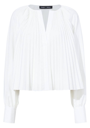 Proenza Schouler Monica pleat-detailing blouse - White