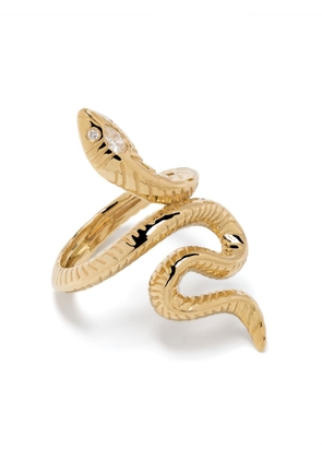 Jacquie Aiche 18kt yellow gold Teardrop Head Snake diamond ring