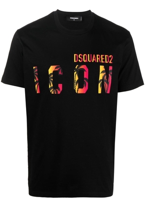 Dsquared2 Icon tropical logo-print T-shirt - Black