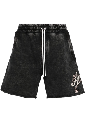 AMIRI Filigree cotton track shorts - Black