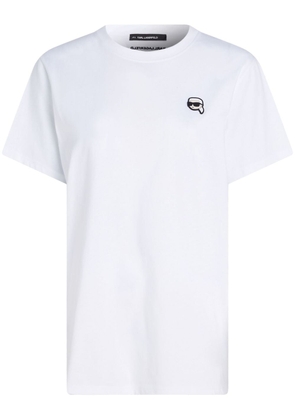 Karl Lagerfeld Ikonik logo-appliqué T-shirt - White