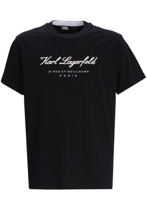 Karl Lagerfeld logo-print cotton T-shirt - Black