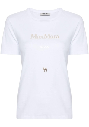 'S Max Mara text-print cotton T-shirt - White