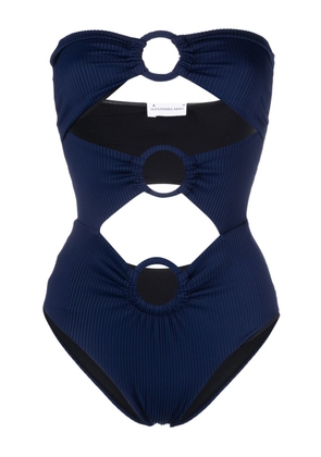 Alexandra Miro Anya ring-hardware cut-out swimsuit - Blue