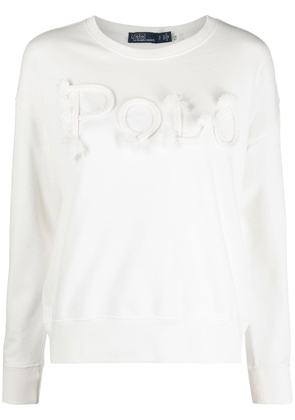 Polo Ralph Lauren raised-logo cotton sweatshirt - White