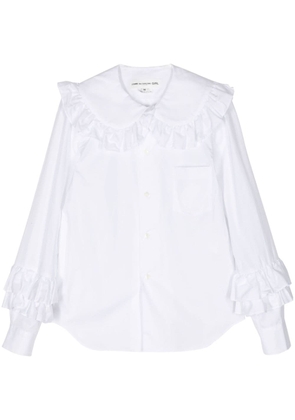 Comme Des Garçons Girl ruffled cotton shirt - White
