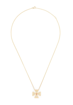 Harwell Godfrey 18kt yellow gold Crux Mini diamond pendant necklace