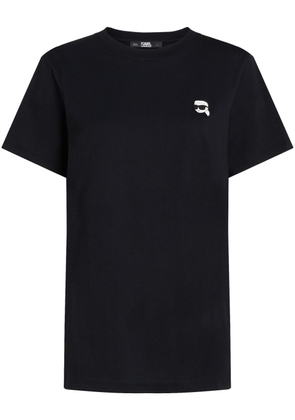 Karl Lagerfeld Ikonik logo-appliqué T-shirt - Black