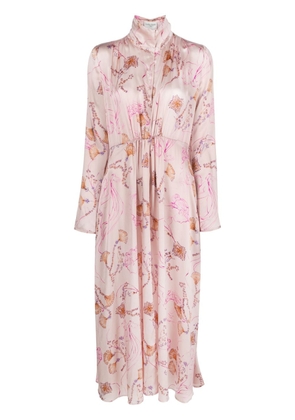 Forte Forte floral-print silk maxi dress - Pink