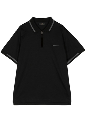 Belstaff logo-print cotton polo shirt - Black