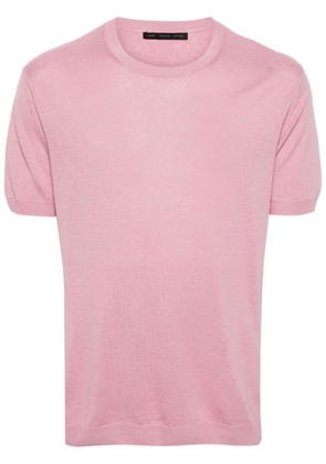Low Brand short-sleeve knitted T-shirt - Pink