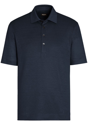 Zegna linen polo shirt - Blue