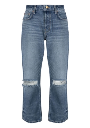 B SIDES mid-rise ripped jeans - Blue