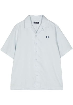 Fred Perry logo-embroidered cotton-piqué shirt - Blue