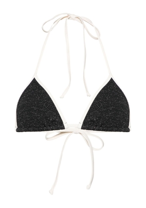 MC2 Saint Barth Leah String lurex bikini top - Black