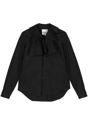 Noir Kei Ninomiya ruffled cotton shirt - Black