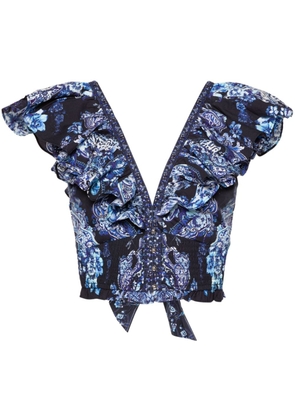 Camilla Delft Dinasty floral-print vest - Blue