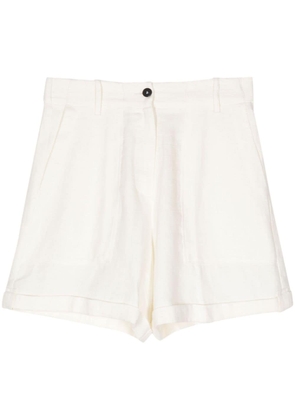 Forte Forte pleated linen shorts - White