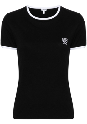 LOEWE embroidered-Anagram T-shirt - Black