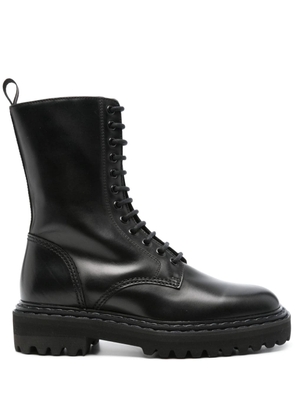 Officine Creative Provence leather combat boots - Black