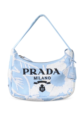 Prada Pre-Owned 2000 logo-printed floral shoulder bag - Blue