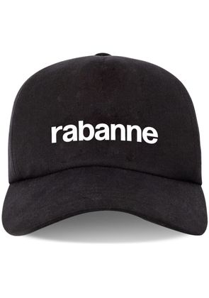 Rabanne logo-print cotton cap - Black