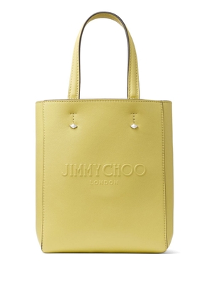 Jimmy Choo Lenny debossed-logo leather tote bag - Yellow
