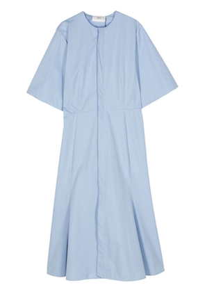 AMI Paris poplin flared shirt dress - 484 CASHMERE BLUE