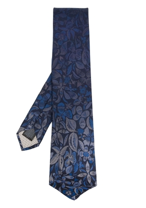 Paul Smith silk floral-embroidered tie - Blue