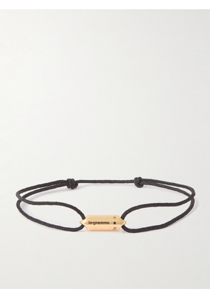 Le Gramme - 3g Cord and 18-Karat Gold Bracelet - Men - Black