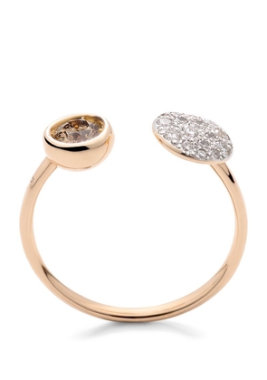Pomellato Mixed Gold And Diamond Sabbia Ring