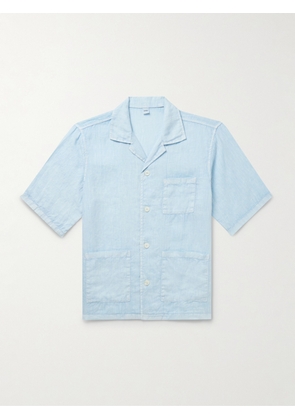 Aspesi - Camp-Collar Linen Shirt - Men - Blue - XS
