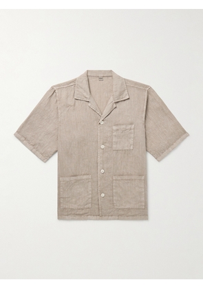 Aspesi - Camp-Collar Linen Shirt - Men - Neutrals - S