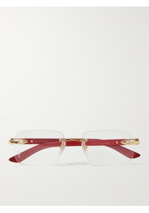 Cartier Eyewear - Frameless Gold-Tone and Acetate Optical Glasses - Men - Gold