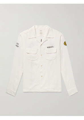 Visvim - Keesey Convertible-Collar Appliquéd Embroidered Woven Shirt - Men - White - 1