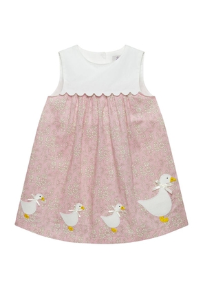 Trotters Floral Duck Pinafore Dress (3-24 Months)