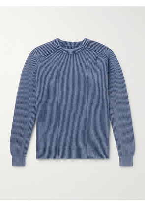 Noah - Summer Shaker Ribbed Cotton Sweater - Men - Blue - S