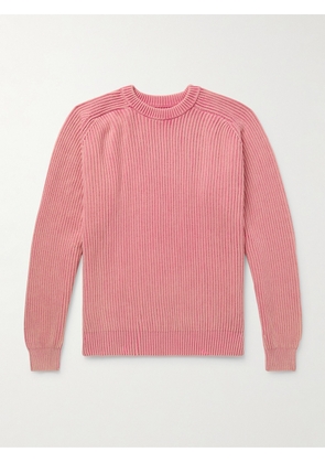 Noah - Summer Shaker Ribbed Cotton Sweater - Men - Red - S
