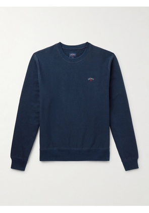 Noah - Core Logo-Embroidered Cotton-Jersey Sweatshirt - Men - Blue - S