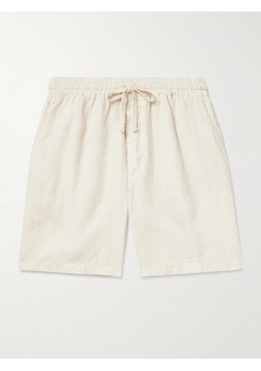 Altea - Samuel Straight-Leg Linen Drawstring Shorts - Men - Neutrals - S