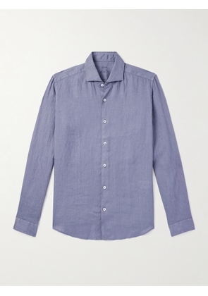 Altea - Mercer Cutaway-Collar Linen Shirt - Men - Blue - S