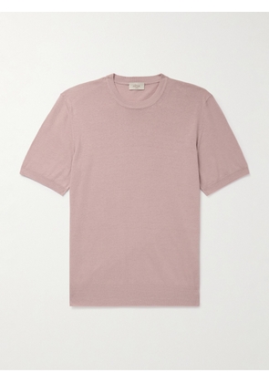 Altea - Linen and Cotton-Blend T-Shirt - Men - Pink - XS