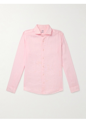 Altea - Mercer Slim-Fit Garment-Dyed Washed-Linen Shirt - Men - Pink - S